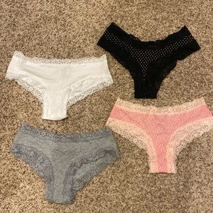 VS Lace Waist Cotton Cheeky Panty